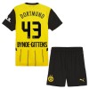 Virallinen Fanipaita + Shortsit Borussia Dortmund Bynoe Gittens 43 Kotipelipaita 2024-25 - Lasten
